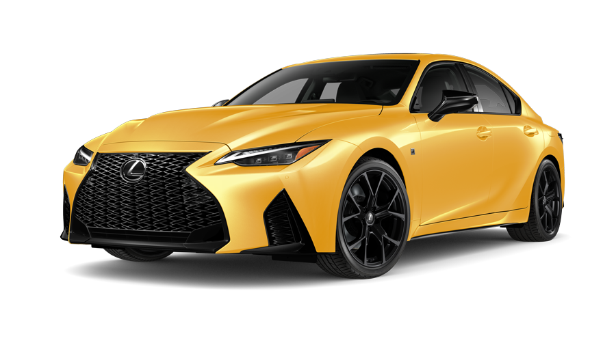 Exterior of the IS 500 F SPORT Performance Special Appearance shown in Flare Yellow.
