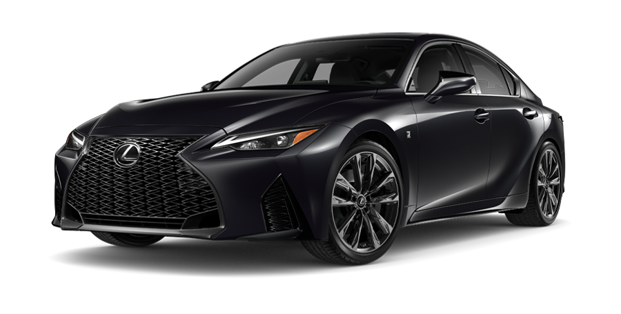 Exterior of the Lexus IS 300 F SPORT shown in Caviar.